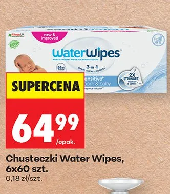 Chusteczki WaterWipes 6-pak 60szt. promocja w Biedronka