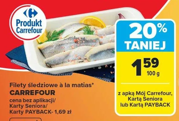 Filety śledziowe à la matias promocja w Carrefour