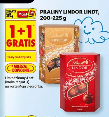 Praliny Lindor Assorted Lindt promocja w Biedronka