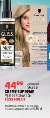 Farba do włosów Creme Supreme promocja w Drogerie Natura
