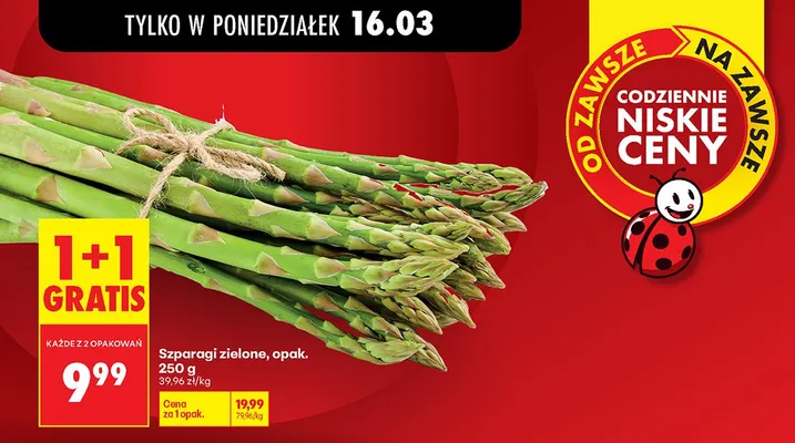 Szparagi zielone promocja w Biedronka