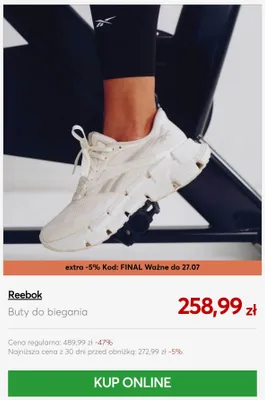 Buty do biegania Reebok promocja w eobuwie.pl