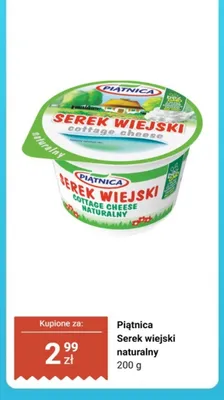Serek wiejski naturalny Piątnica promocja w Biedronka