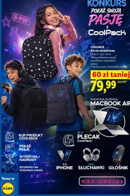 Plecak młodzieżowy CoolPack promocja w Lidl
