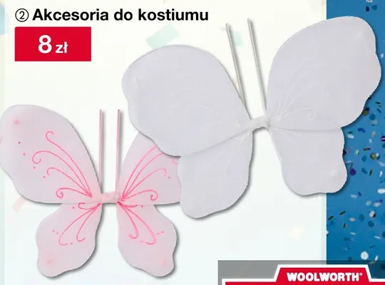 Akcesoria do kostiumu - skrzydła motyla promocja w Woolworth