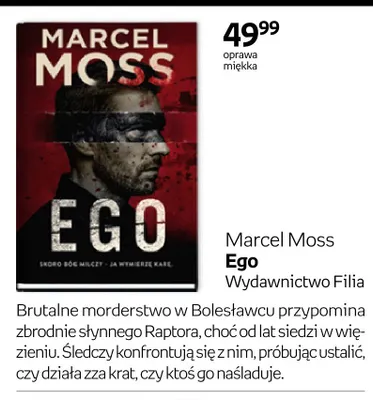 Książka Marcel Moss Ego Wydawnictwo Filia oprawa miękka promocja w Empik