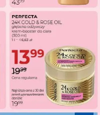 Krem-booster do ciała głęboko odżywczy Perfecta 24K Gold & Rose Oil promocja w Drogerie Jawa