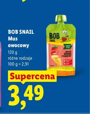 Mus owocowy Bob Snail promocja w Lidl