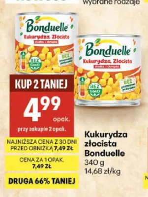 Kukurydza złocista Bonduelle promocja w Delikatesy Centrum