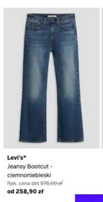 Jeansy Levi's Bootcut ciemnoniebieski promocja w Lounge by Zalando