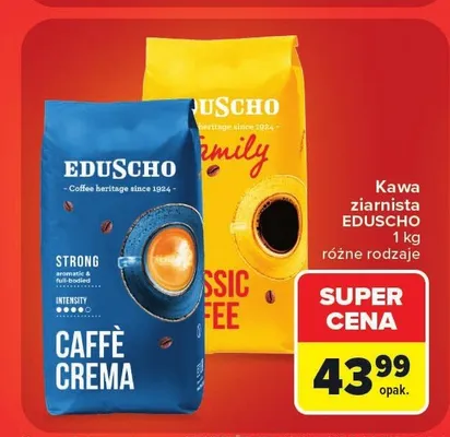 Kawa ziarnista Eduscho Caffè Crema promocja w Carrefour