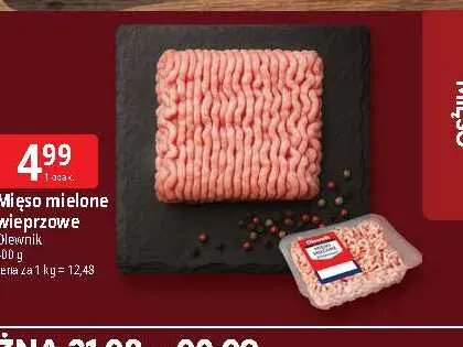 Mięso mielone wieprzowe Olewnik promocja w Leclerc