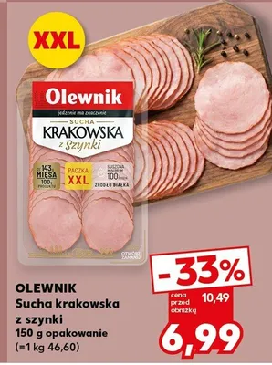 Sucha krakowska z szynki promocja w Kaufland
