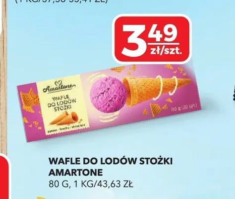 Wafle do lodów stożki Amartone promocja w Top Market