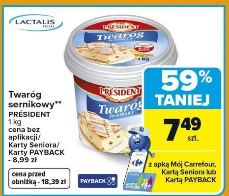 Twaróg sernikowy promocja w Carrefour Market
