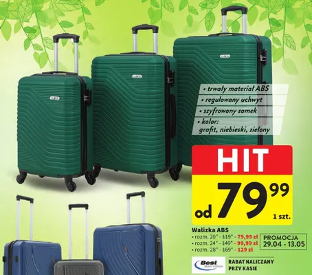 Walizka ABS 20" promocja w Intermarche