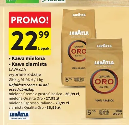 Kawa mielona Lavazza Crema e Gusto Classico promocja w Intermarche