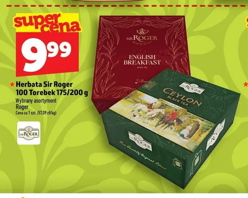 Herbata czarna Sir Roger English Breakfast promocja w TOPAZ
