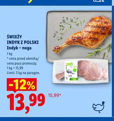 Noga z indyka Świeży Indyk z Polski promocja w Lidl