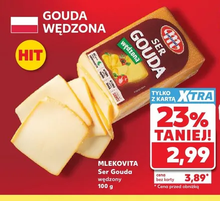 Ser Gouda wędzony Mlekovita promocja w Kaufland