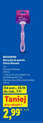 Maszynka do golenia Cherry Blossom Wilkinson promocja w Lidl