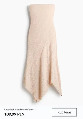 Sukienka Lace-look handkerchief dress promocja w H&M
