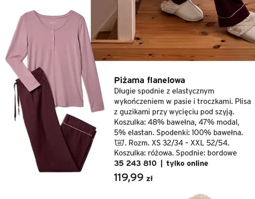 Piżama flanelowa promocja w Tchibo
