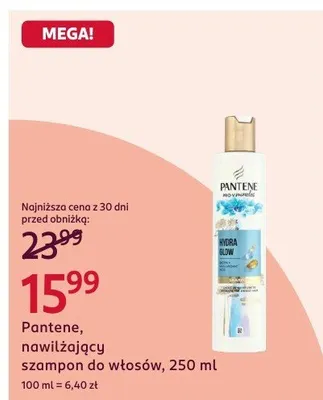 Szampon do włosów Pantene, nawilżający szampon do włosów, 250 ml promocja w Rossmann