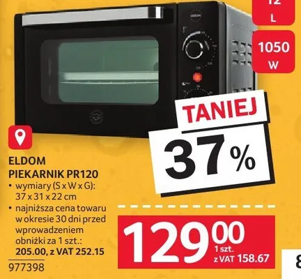 Piekarnik ELDOM PIEKARNIK PR120 promocja w Selgros