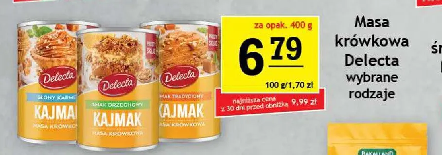 Masa krówkowa Kajmak smak orzechowy Delecta promocja w Gram Market