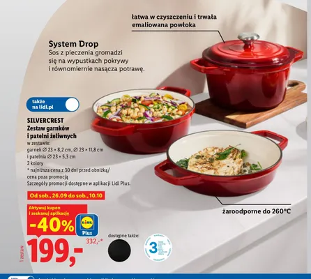 Zestaw garnków i patelni żeliwnych Silvercrest promocja w Lidl