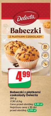Babeczki z płatkami czekolady promocja w Dino