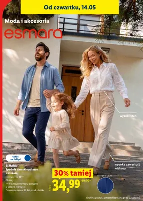 Spodnie damskie palazzo z wiskozą Esmara promocja w Lidl