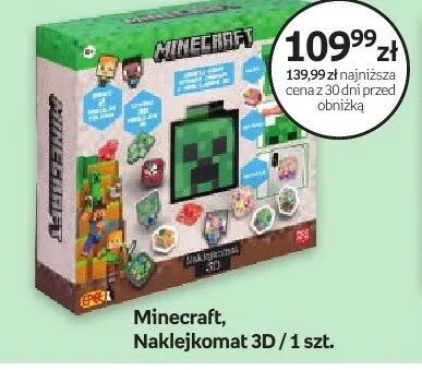 Naklejkomat 3D Minecraft promocja w Empik