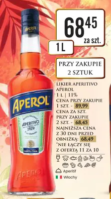 Likier Aperitivo Aperol 11% promocja w Dino
