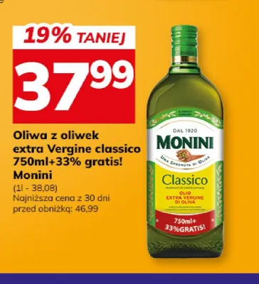 Oliwa z oliwek extra Vergine classico Monini promocja w Hitpol