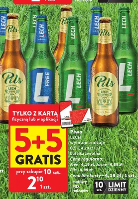 Piwo Lech Pils promocja w Intermarche