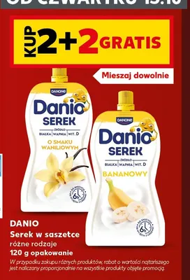 Serek w saszetce Danio promocja w Kaufland