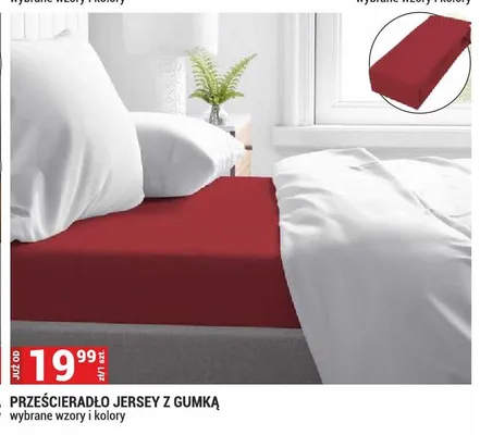 Prześcieradło jersey z gumką promocja w Merkury Market