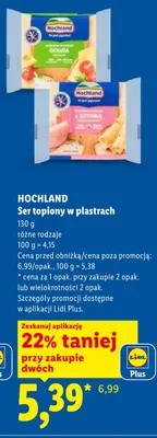 Ser topiony w plastrach Hochland Gouda promocja w Lidl