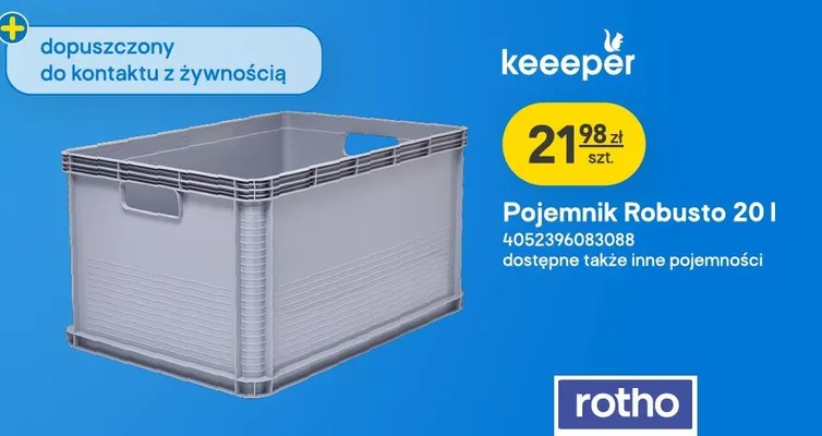Pojemnik Robusto Keeeper 20 l promocja w Castorama
