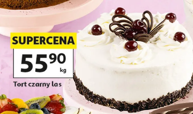 Tort czarny las Auchan promocja w Auchan