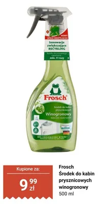 Środek do kabin prysznicowych Frosch winogronowy promocja w Biedronka