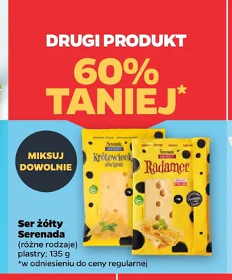 Ser żółty w plastrach Radamer Serenada promocja w Netto