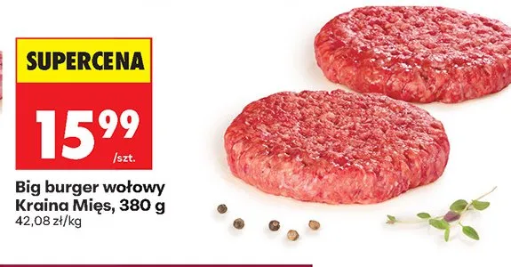 Big burger wołowy promocja w Biedronka