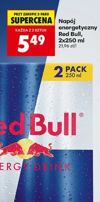 Napój energetyczny Red Bull 2-pak promocja w Biedronka