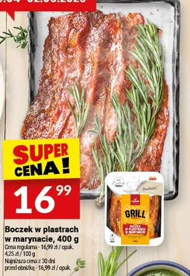 Boczek w plastrach w marynacie Białecki promocja w Twój Market