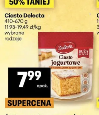 Ciasto jogurtowe Delecta promocja w Delikatesy Centrum
