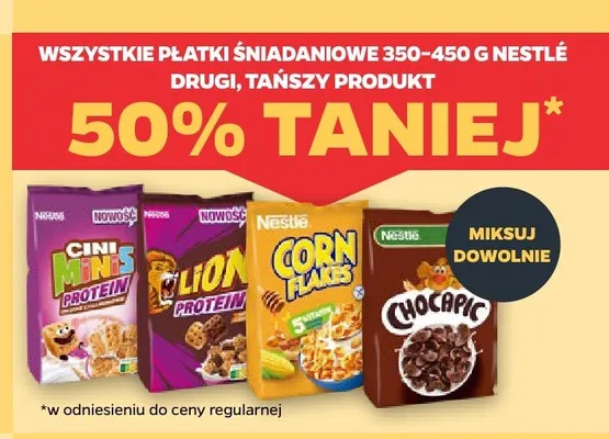 Płatki śniadaniowe Nestlé Cini Minis Protein promocja w Netto