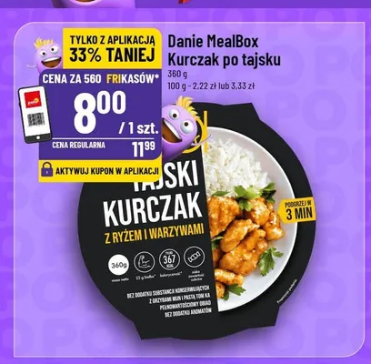 Danie MealBox Kurczak po tajsku z ryżem i warzywami promocja w POLOmarket